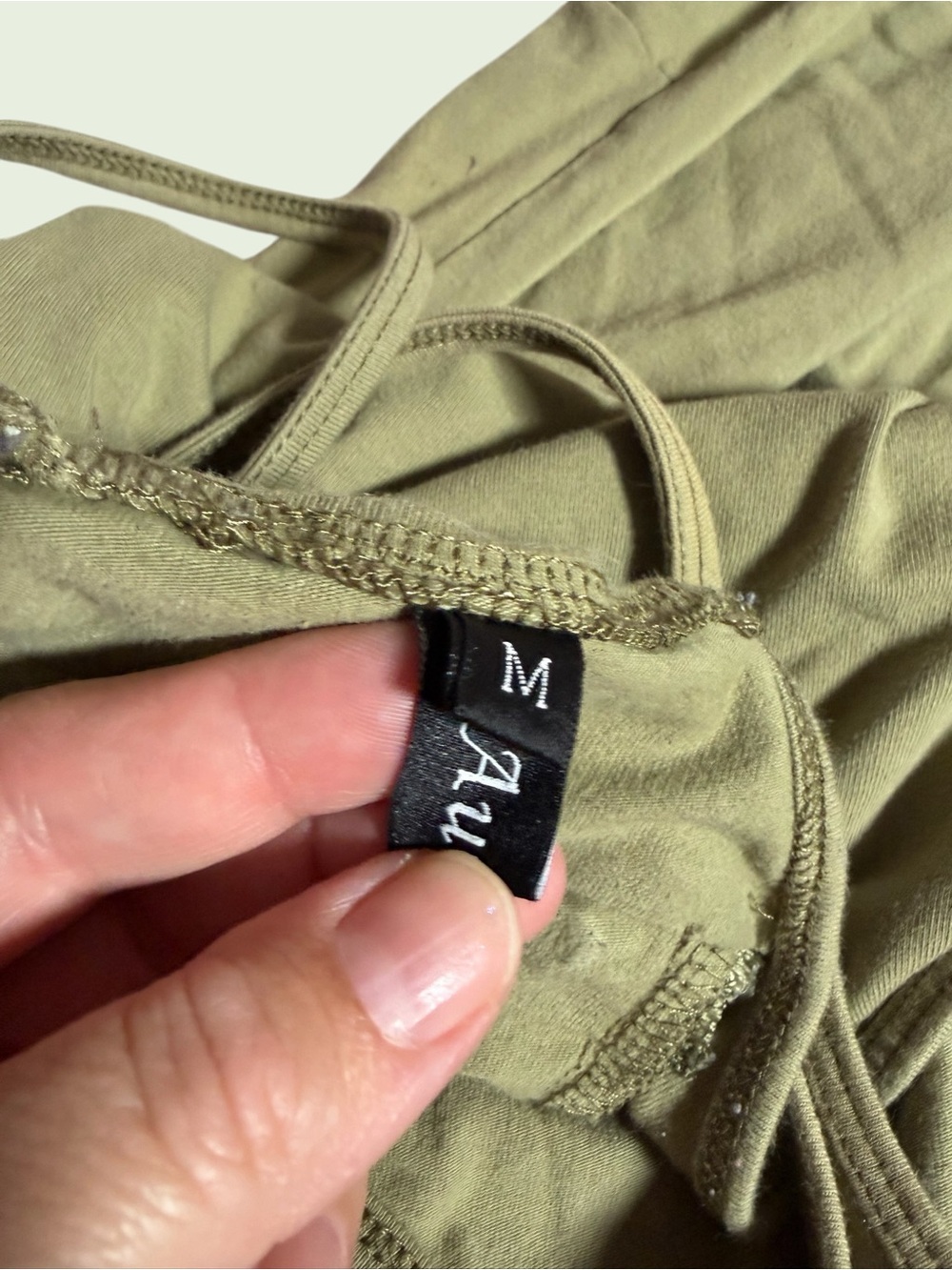 Olive Green Cozy Stretchy Lightweight Jumpsuit in M - Picture 4 of 9